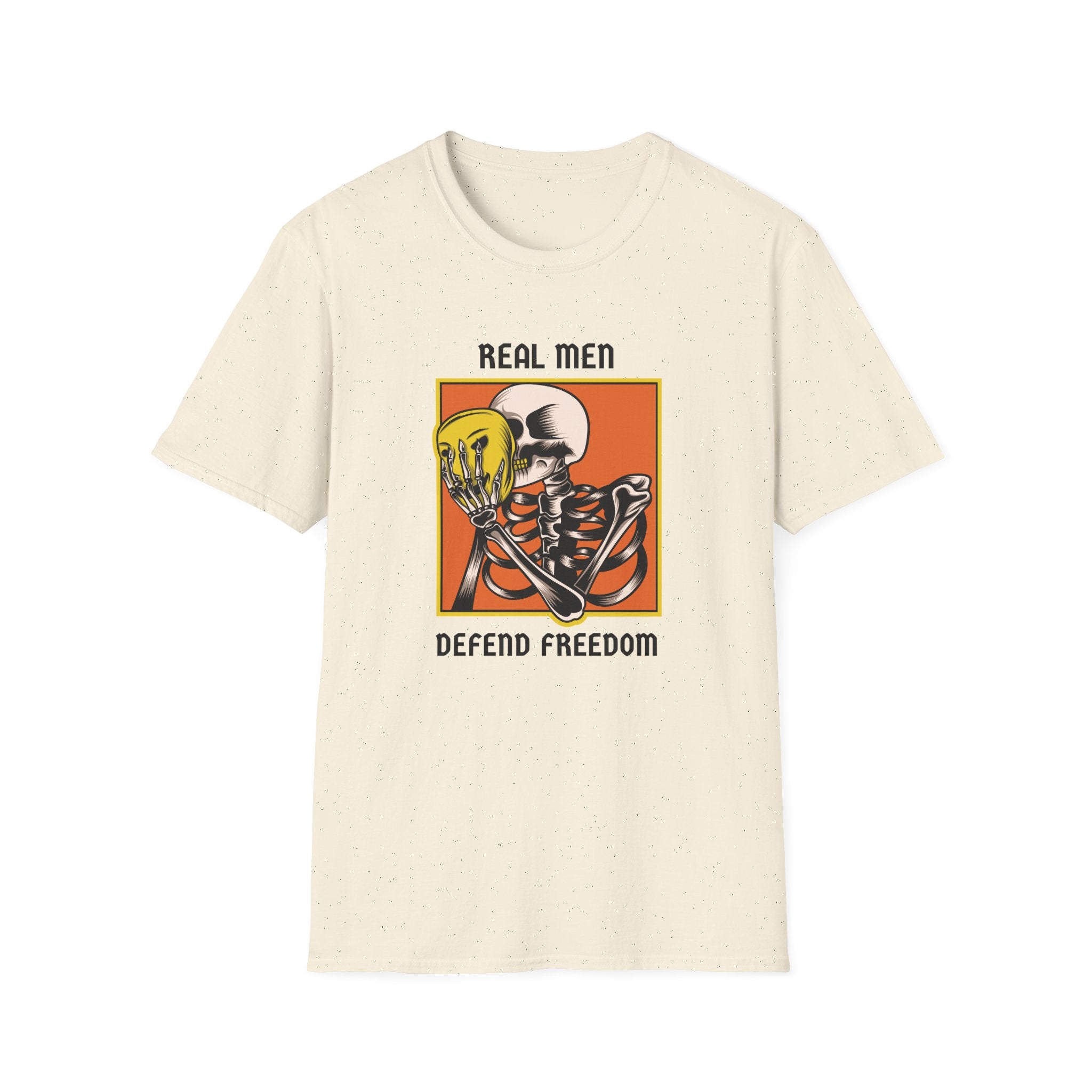 Real Men Defend Freedom | Men's 100% Cotton T-Shirt | Sizes Up To 5XL