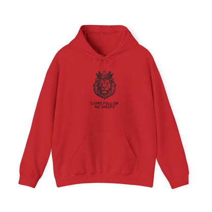 "Lions Follow No Sheeps" | Men's Heavy Blend Hoodie | Sizes Up To 5XL