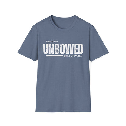 'Unbroken Unbowed Unstoppable' | Men's 100% USA Cotton Softstyle T-shirt | Sizes Up To 5XL