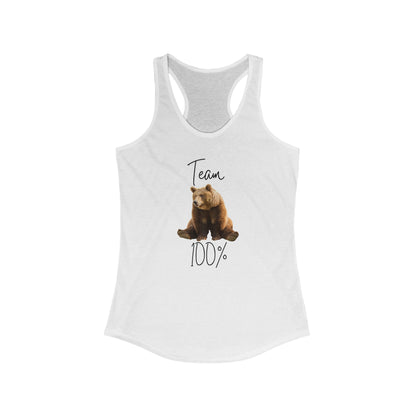 Women's Ideal Racerback Tank | Team Bear 100%