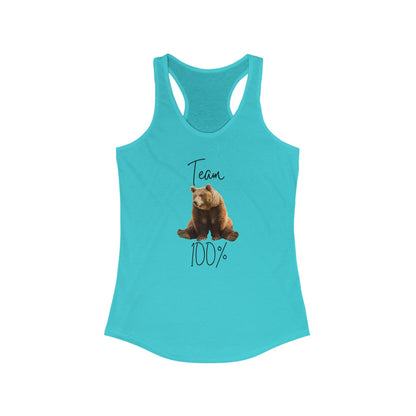 Women's Ideal Racerback Tank | Team Bear 100%