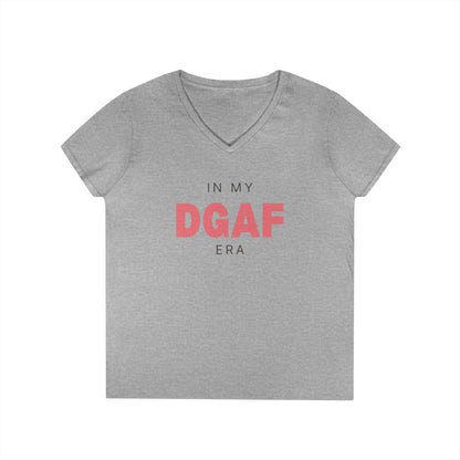 In My DGAF Era | Ladies' 100% Cotton V-Neck T-Shirt | Sizes Up To 3XL