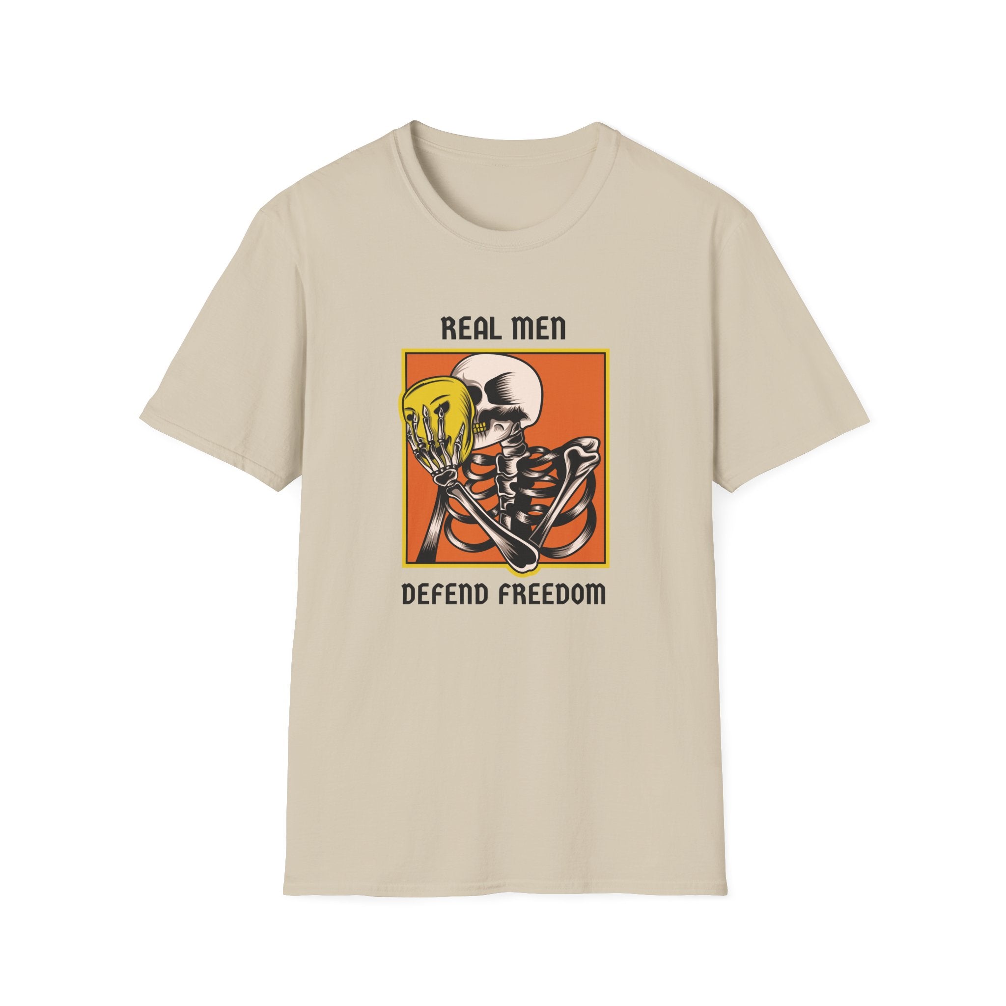 Real Men Defend Freedom | Men's 100% Cotton T-Shirt | Sizes Up To 5XL