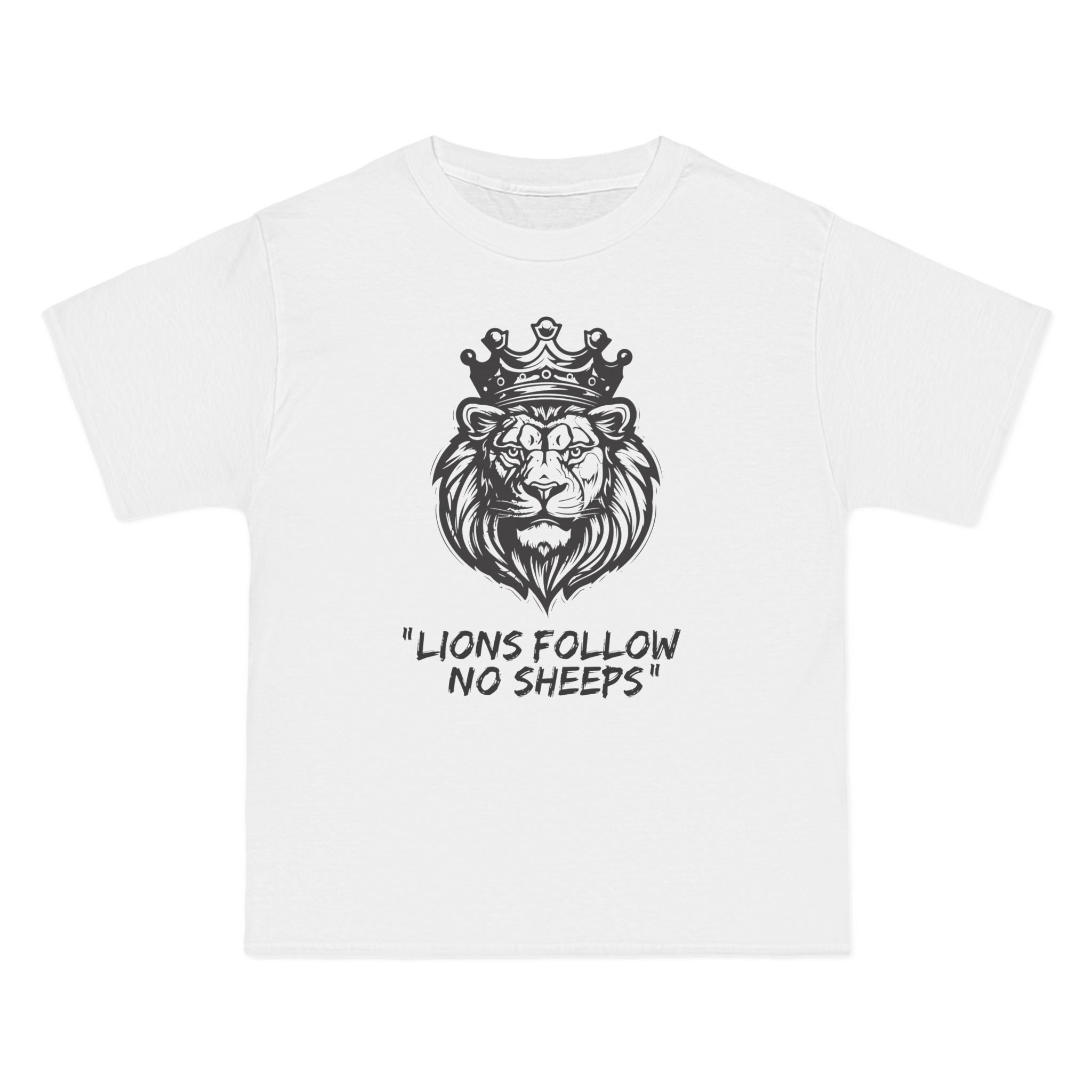 "Lions Follow No Sheeps" | Men's 100% Cotton Short-Sleeve T-Shirt | Sizes Up To 6XL