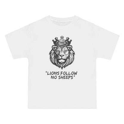 "Lions Follow No Sheeps" | Men's 100% Cotton Short-Sleeve T-Shirt | Sizes Up To 6XL