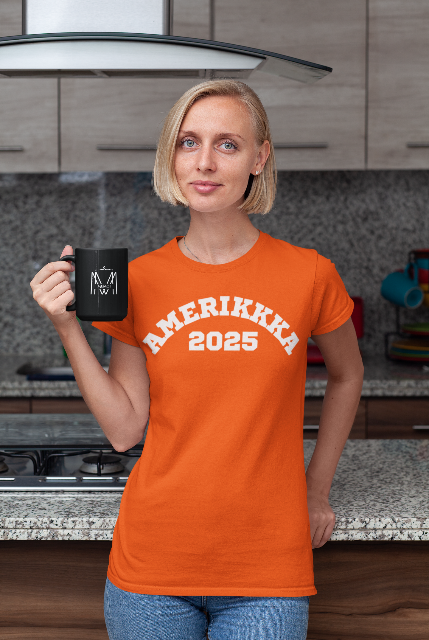 AMERIKKKA 2025 | Women's USA Made Midweight T-Shirt | Sizes Up To 3XL