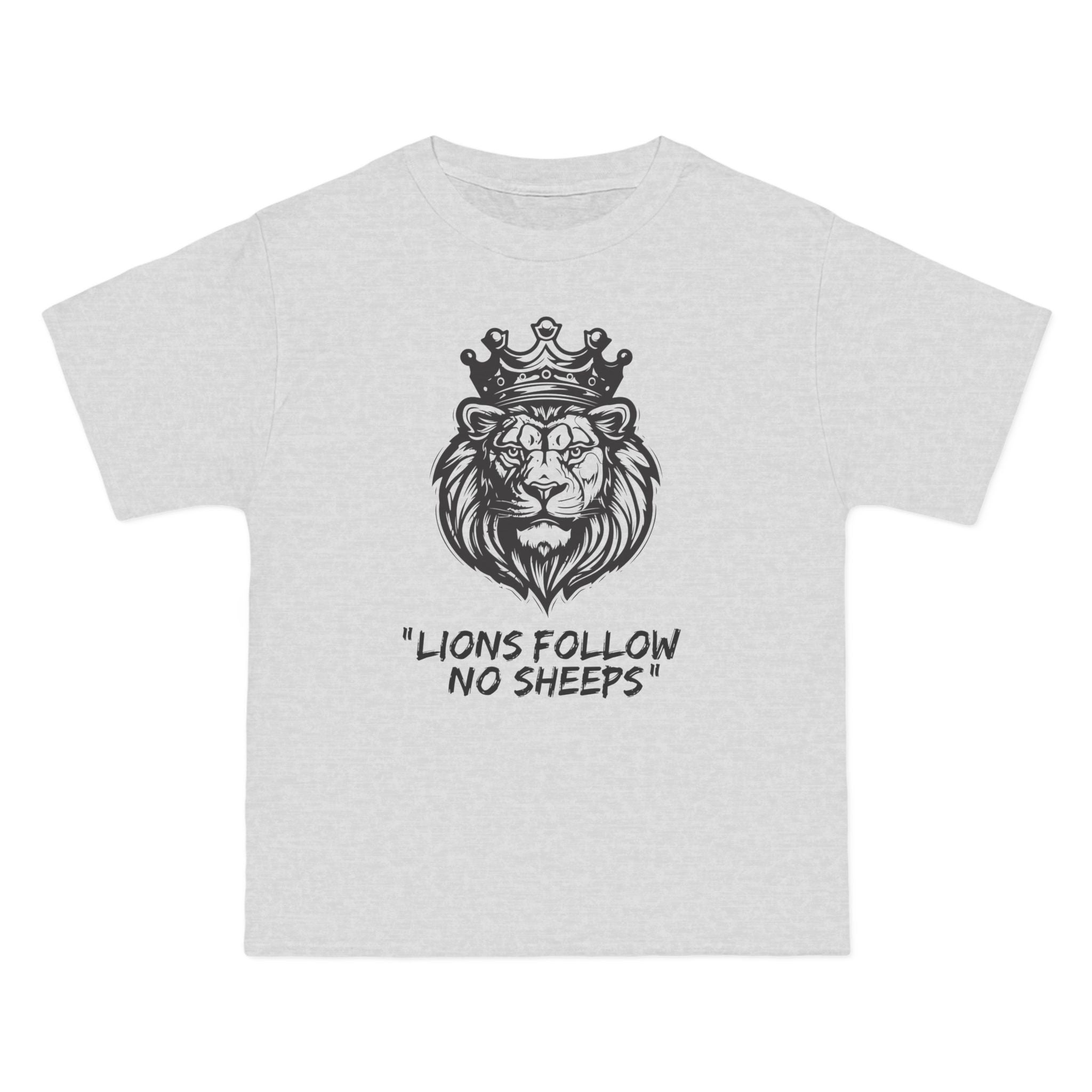 "Lions Follow No Sheeps" | Men's 100% Cotton Short-Sleeve T-Shirt | Sizes Up To 6XL