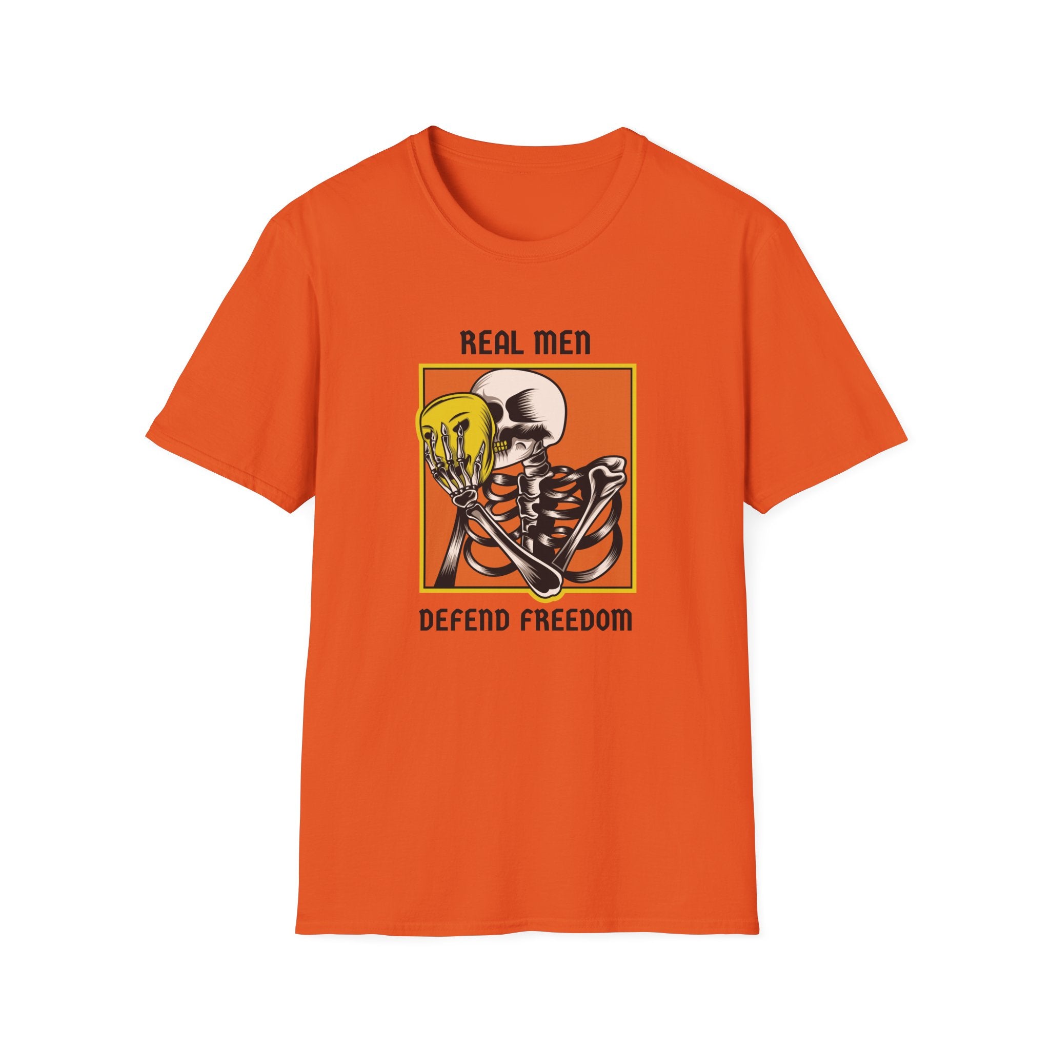 Real Men Defend Freedom | Men's 100% Cotton T-Shirt | Sizes Up To 5XL