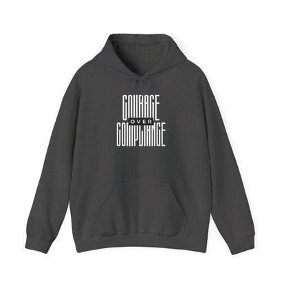 Courage Over Compliance | Men's Heavy Blend Hoodie | Sizes Up To 5XL