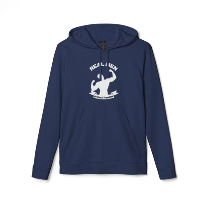 Real Men Protect Freedom  | Adidas Men's Fleece Hoodie | Sizes Up To 4XL