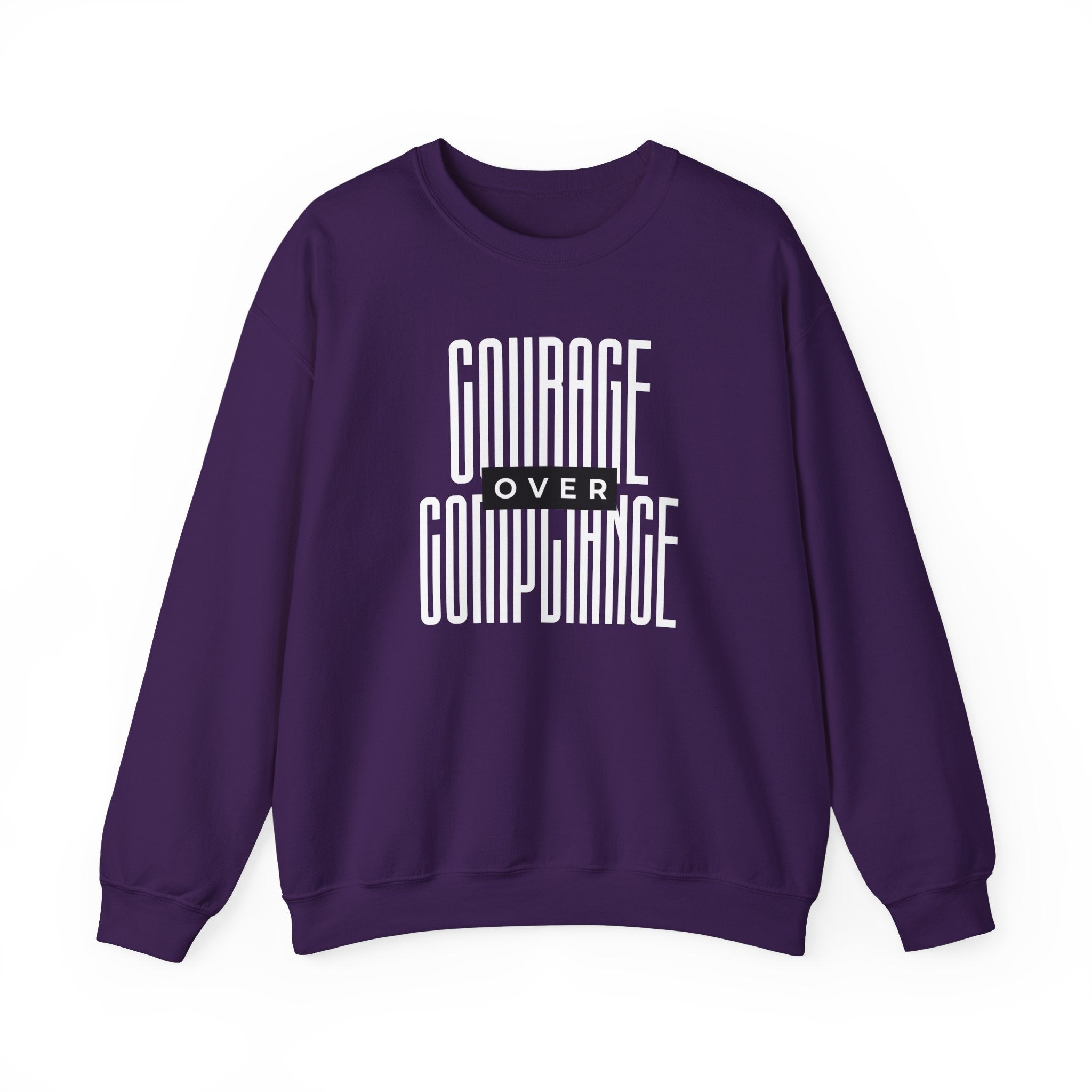 Courage Over Compliance | Men's Crewneck Sweatshirt | Sizes Up To 5XL