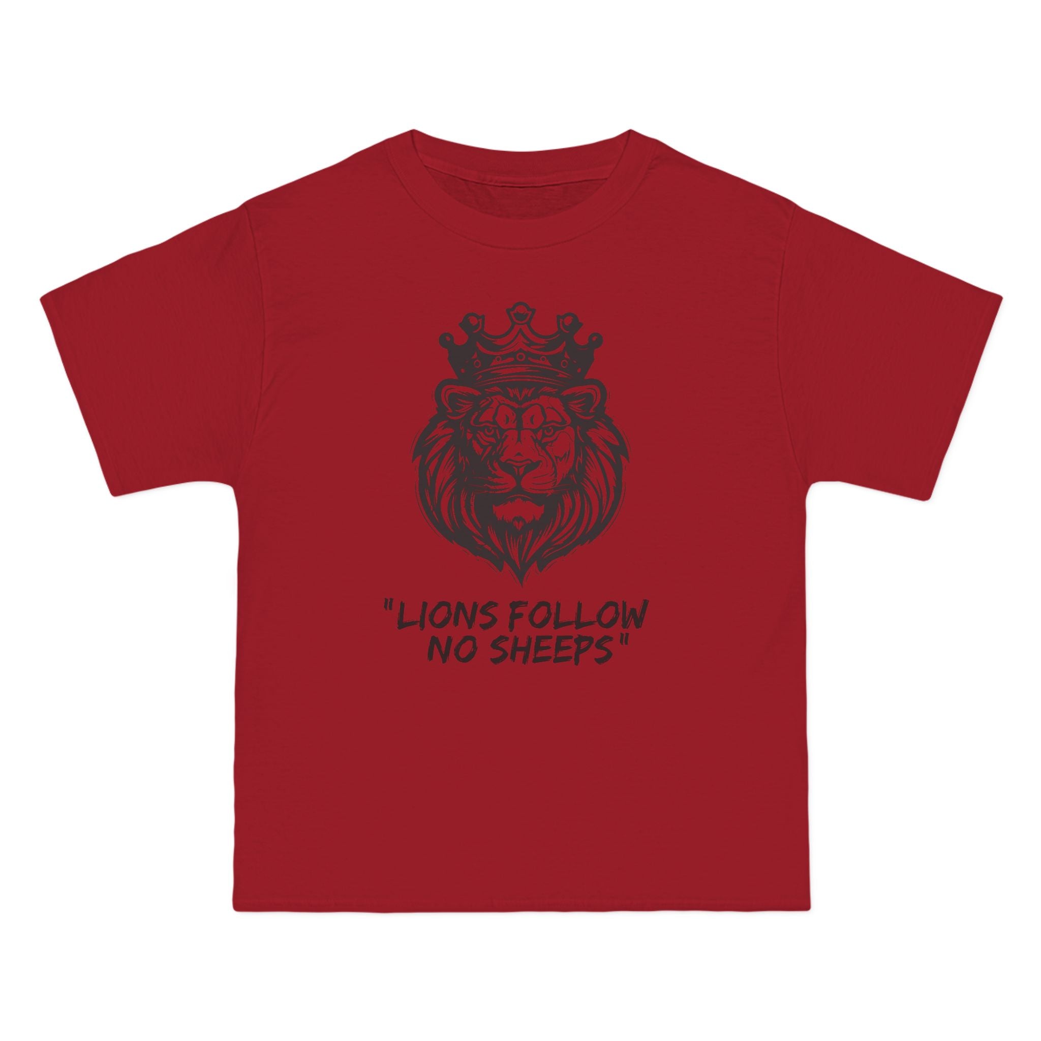 "Lions Follow No Sheeps" | Men's 100% Cotton Short-Sleeve T-Shirt | Sizes Up To 6XL