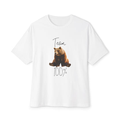 Unisex Oversized Boxy Tee | Team Bear 100%