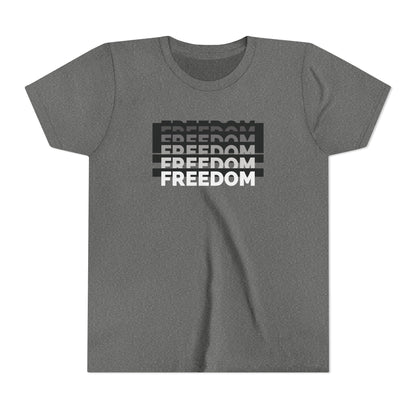 Freedom | Youth Short Sleeve T-Shirt | Raise Voices, Not Followers | Sizes Up To XL