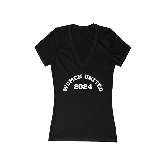 Women's Jersey Short Sleeve Deep V-Neck Tee | Women United 2024