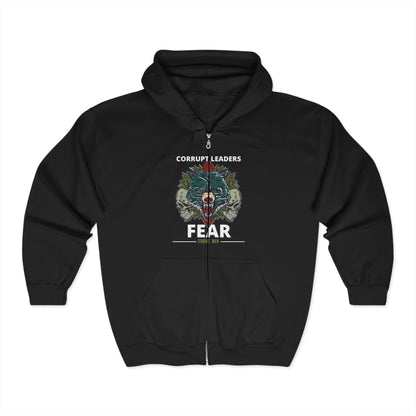 Corrupt Leaders Fear Strong Men |  Men’s Zip Heavy Blend™ Hoodie | Sizes Up To 3XL
