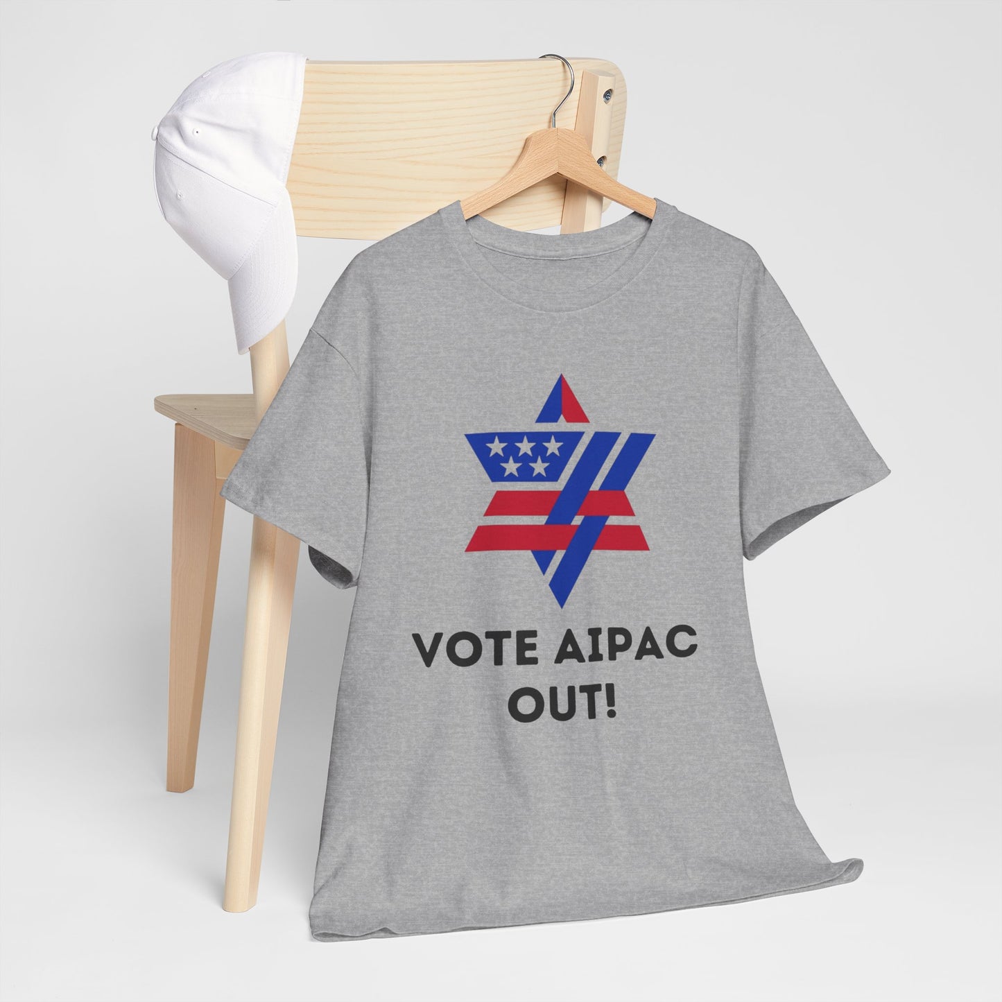 Unisex Heavy Cotton Tee | Vote AIPAC OUT!