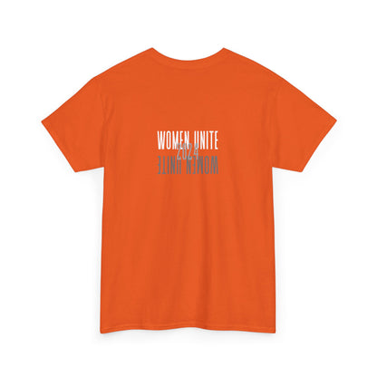 Unisex Heavy Cotton Tee | ROEVEMBER when we win (front) Women unite 2024 (back) | 11 colors, 8 sizes