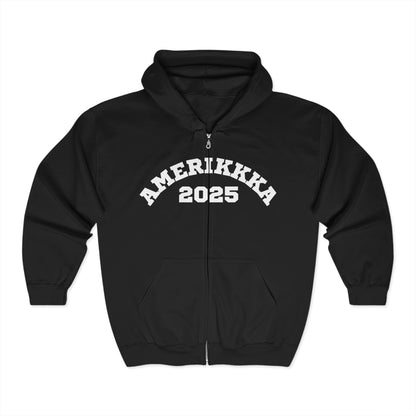 AMERIKKA 2025 | Women's Heavy Blend™ Full Zip Hooded Sweatshirt | Sizes Up To 3XL