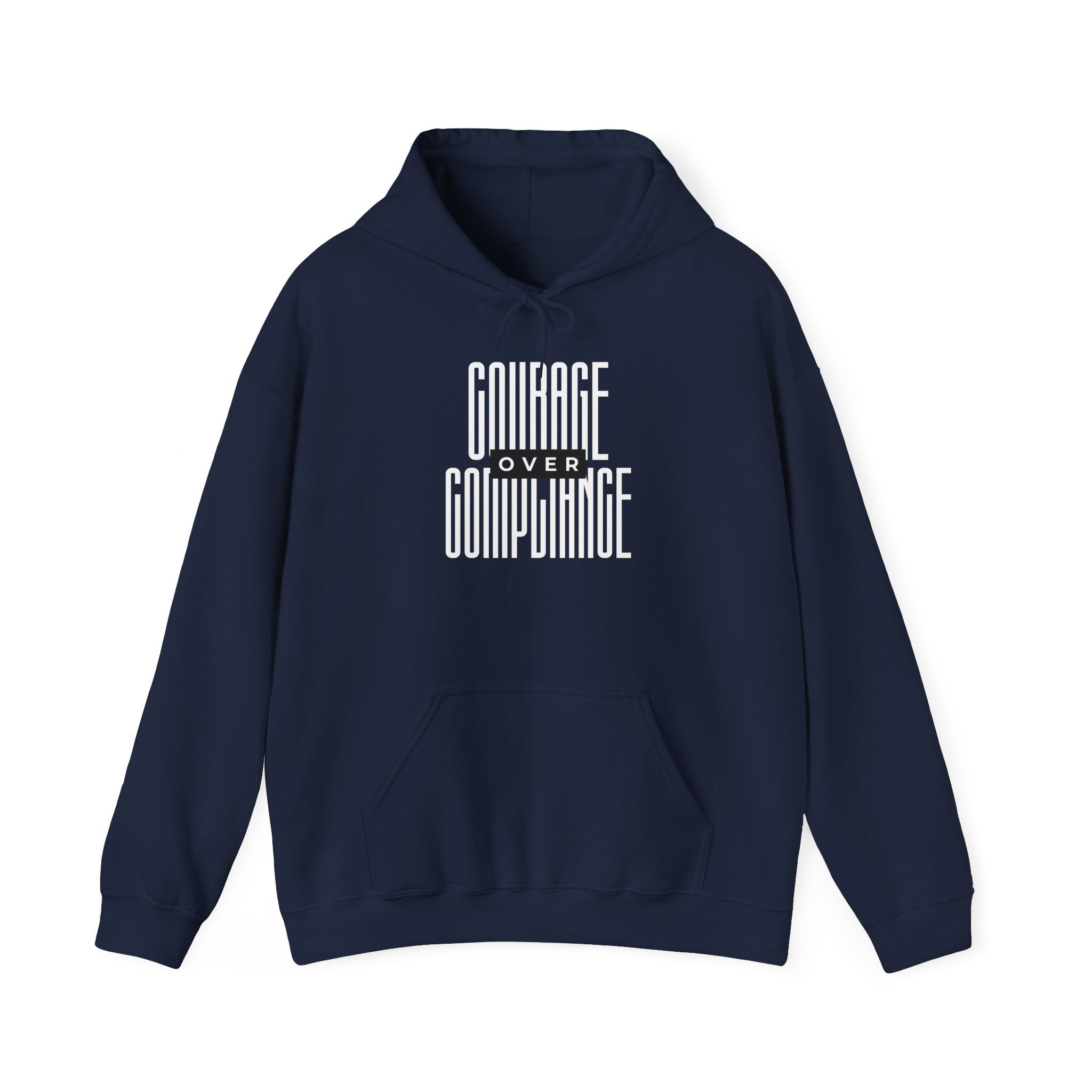 Courage Over Compliance | Men's Heavy Blend Hoodie | Sizes Up To 5XL