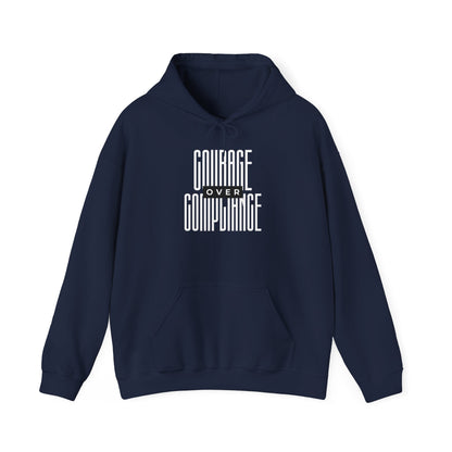 Courage Over Compliance | Men's Heavy Blend Hoodie | Sizes Up To 5XL