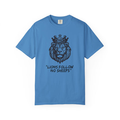 Lions Follow No Sheeps | Men's 100% USA Cotton | Sizes Up To 4XL
