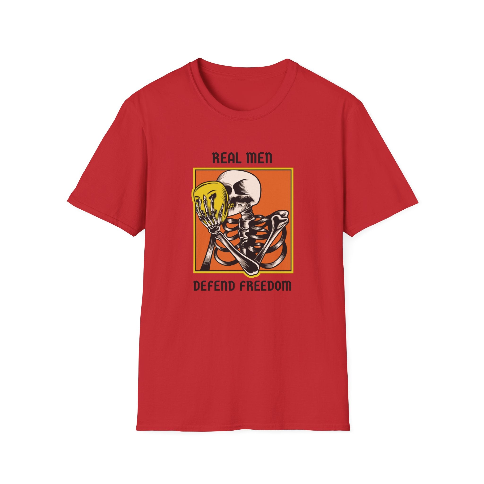 Real Men Defend Freedom | Men's 100% Cotton T-Shirt | Sizes Up To 5XL