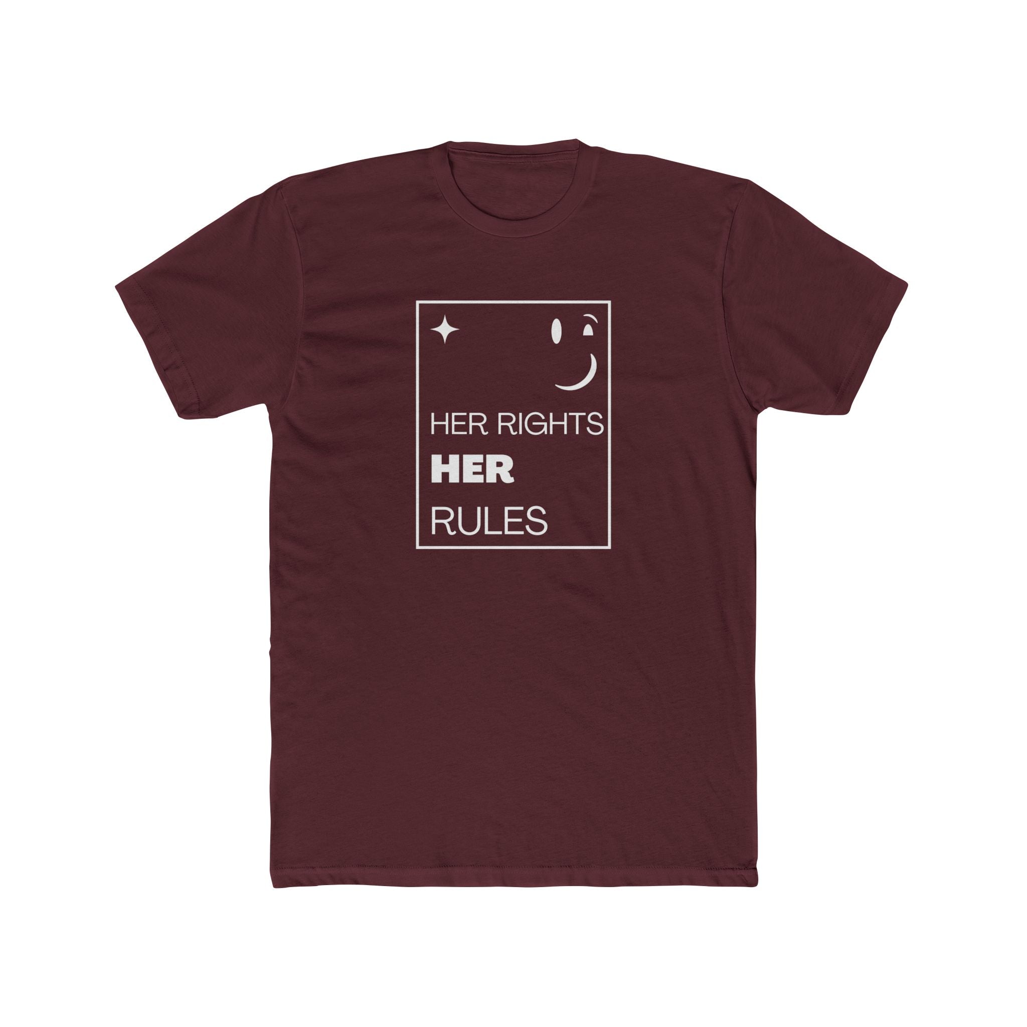 Her Rights, Her Rules | Men's 100% Cotton Crew T-Shirt | Sizes Up To 5XL