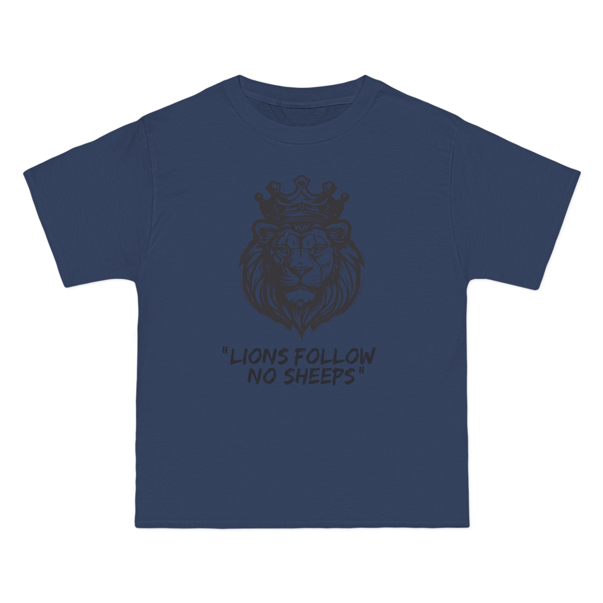 "Lions Follow No Sheeps" | Men's 100% Cotton Short-Sleeve T-Shirt | Sizes Up To 6XL