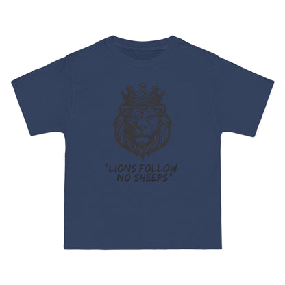"Lions Follow No Sheeps" | Men's 100% Cotton Short-Sleeve T-Shirt | Sizes Up To 6XL