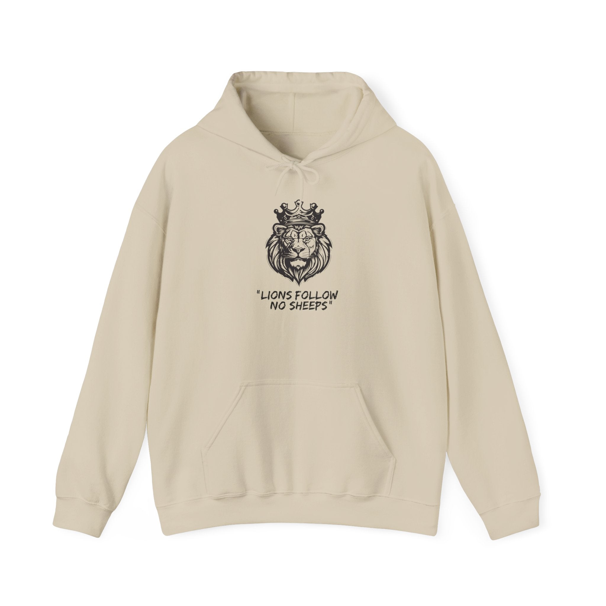 "Lions Follow No Sheeps" | Men's Heavy Blend Hoodie | Sizes Up To 5XL