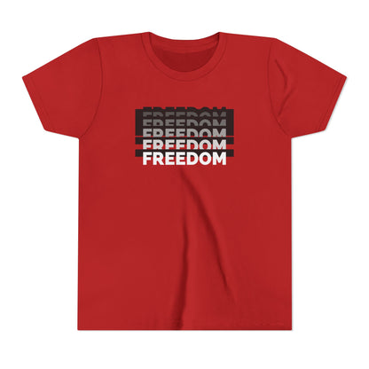 Freedom | Youth Short Sleeve T-Shirt | Raise Voices, Not Followers | Sizes Up To XL