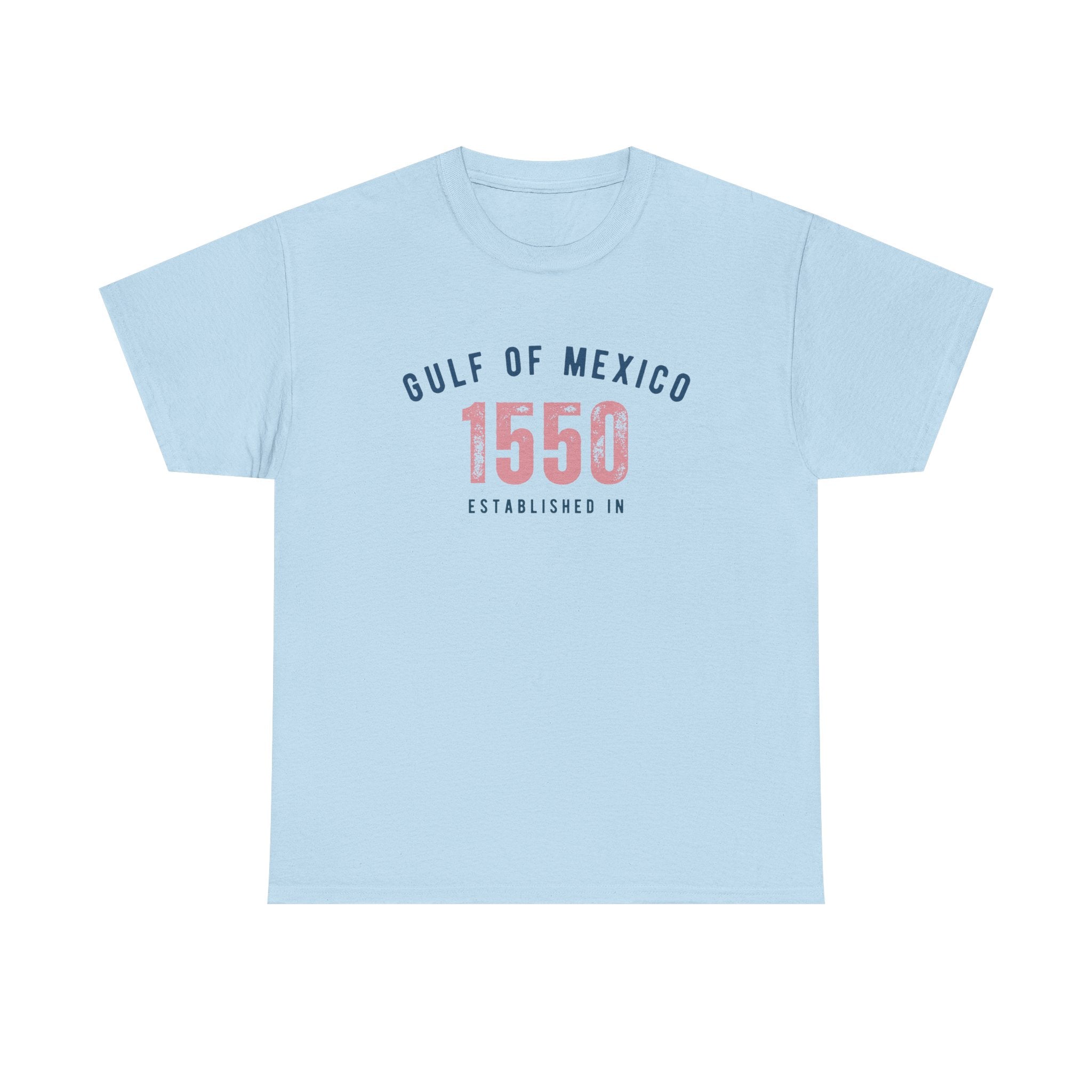Gulf of Mexico - Established 1550 | Women's Heavy 100% USA Cotton T-Shirt | Sizes Up To 5XL