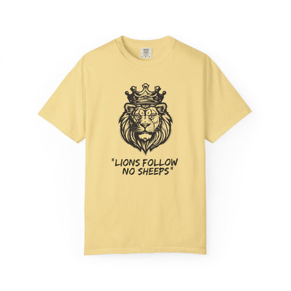 Lions Follow No Sheeps | Men's 100% USA Cotton | Sizes Up To 4XL