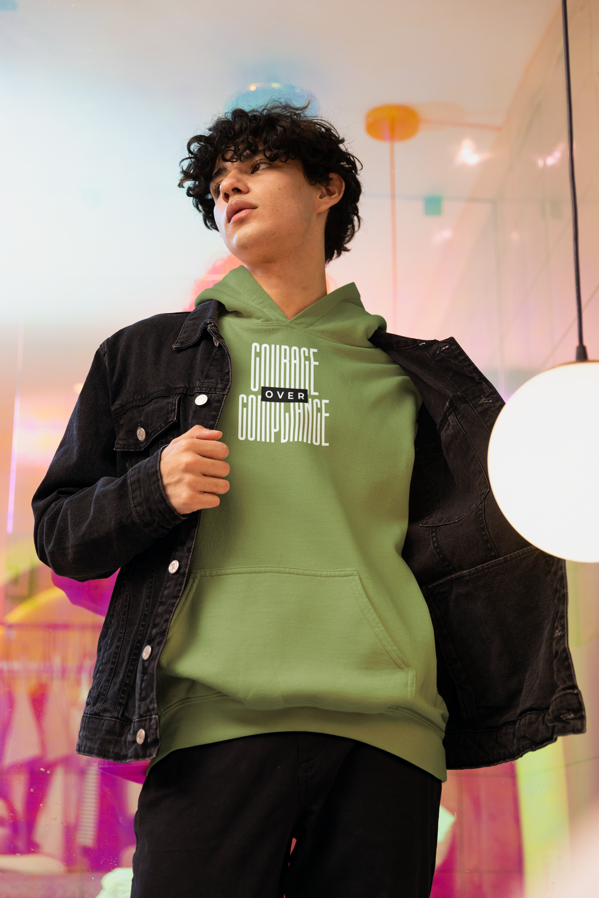 Courage Over Compliance | Men's Heavy Blend Hoodie | Sizes Up To 5XL