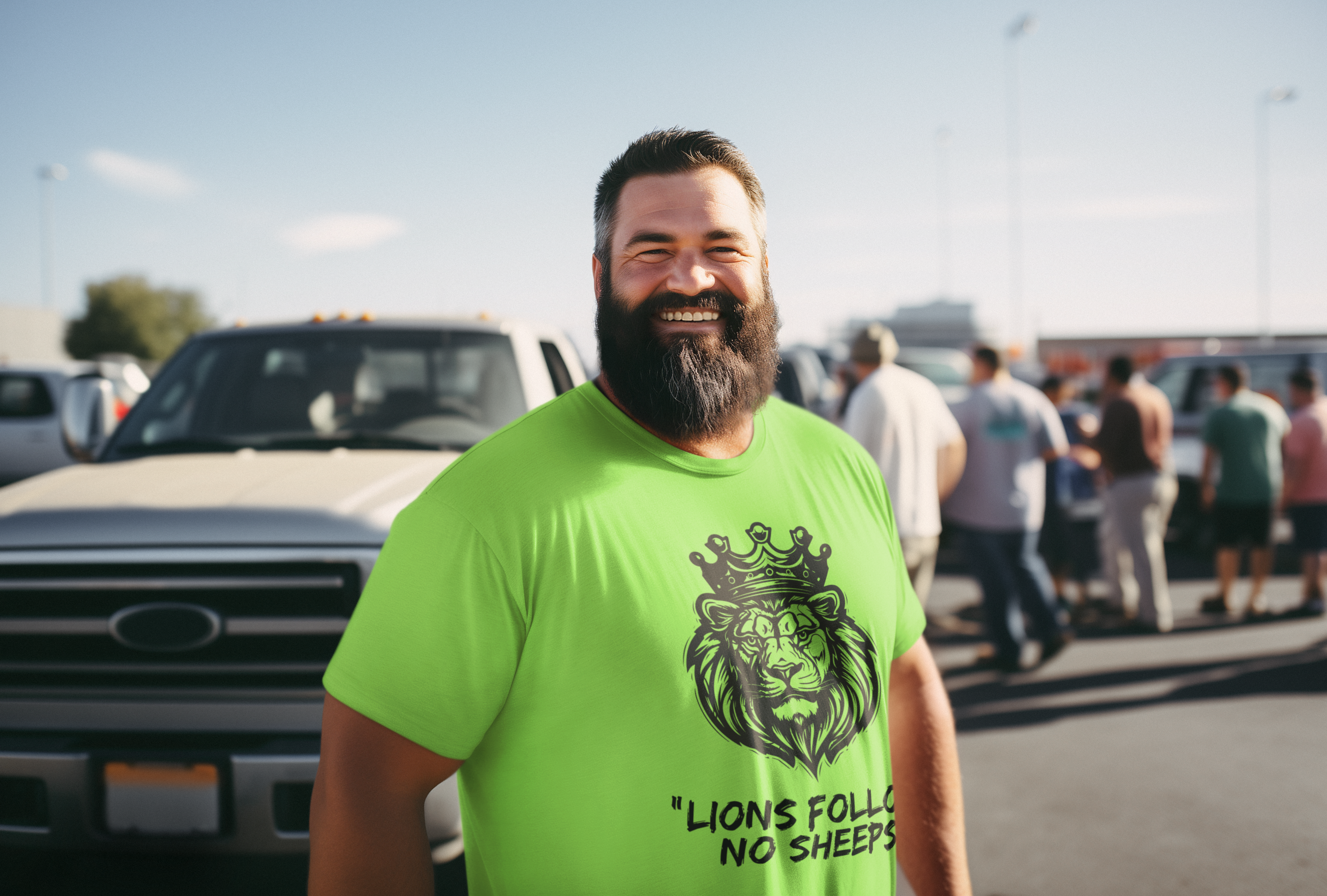 "Lions Follow No Sheeps" | Men's 100% Cotton Short-Sleeve T-Shirt | Sizes Up To 6XL