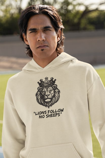 "Lions Follow No Sheeps" | Men's Heavy Blend Hoodie | Sizes Up To 5XL