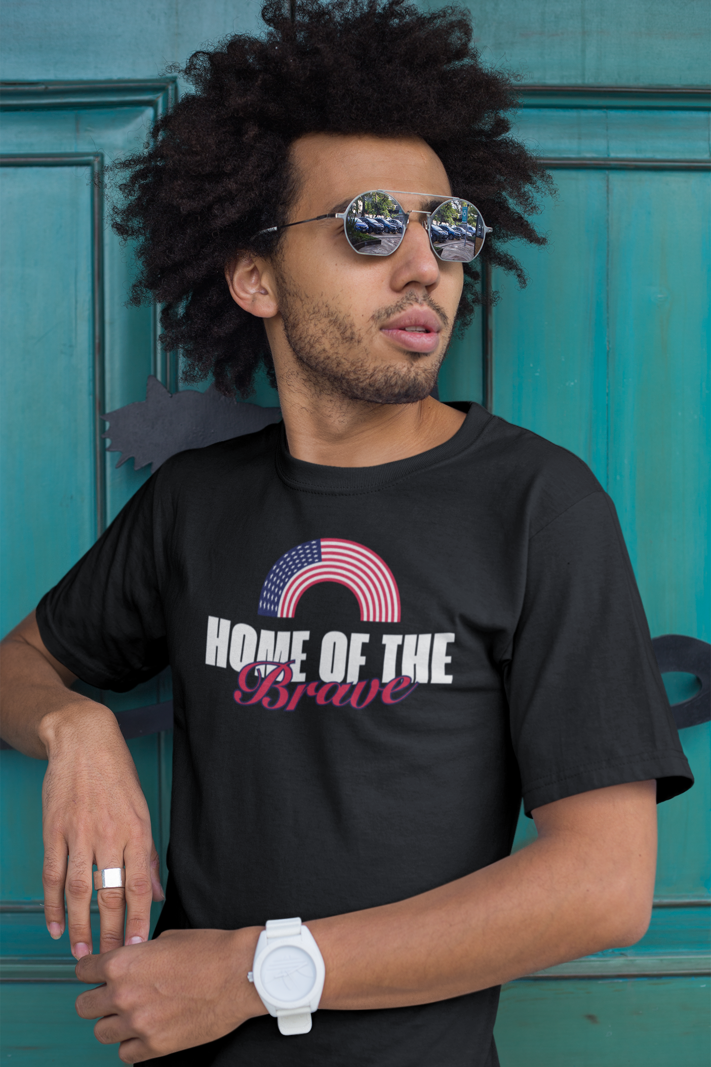 Home of the Brave | Men's 100% USA Cotton Garment-Dyed T-Shirt | Sizes Up To 4XL
