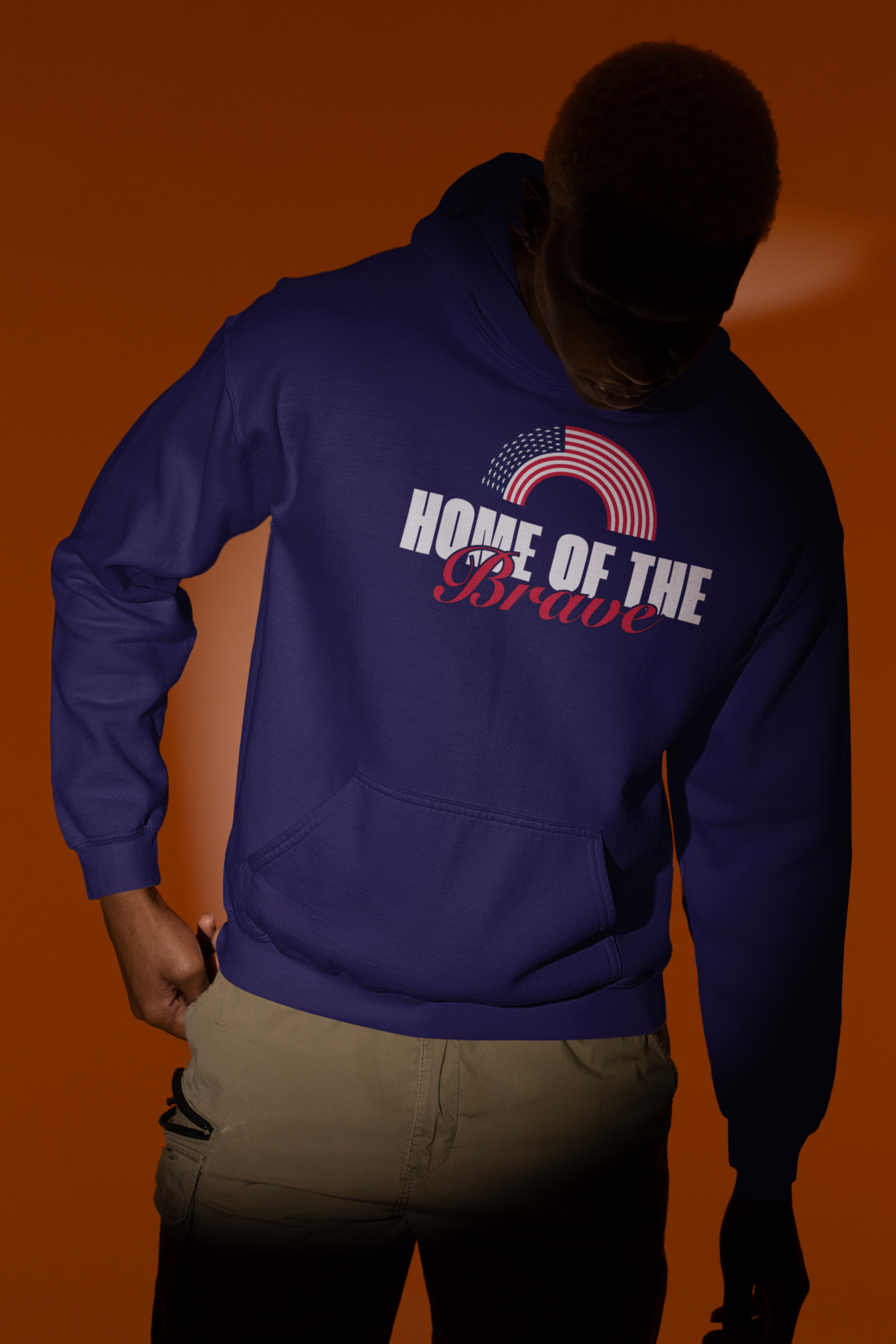 Home of the Brave Hoodie | Men's NUBLEND® Sweatshirt | Sizes Up To 2XL