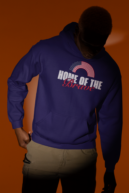 Home of the Brave Hoodie | Men's NUBLEND® Sweatshirt | Sizes Up To 2XL