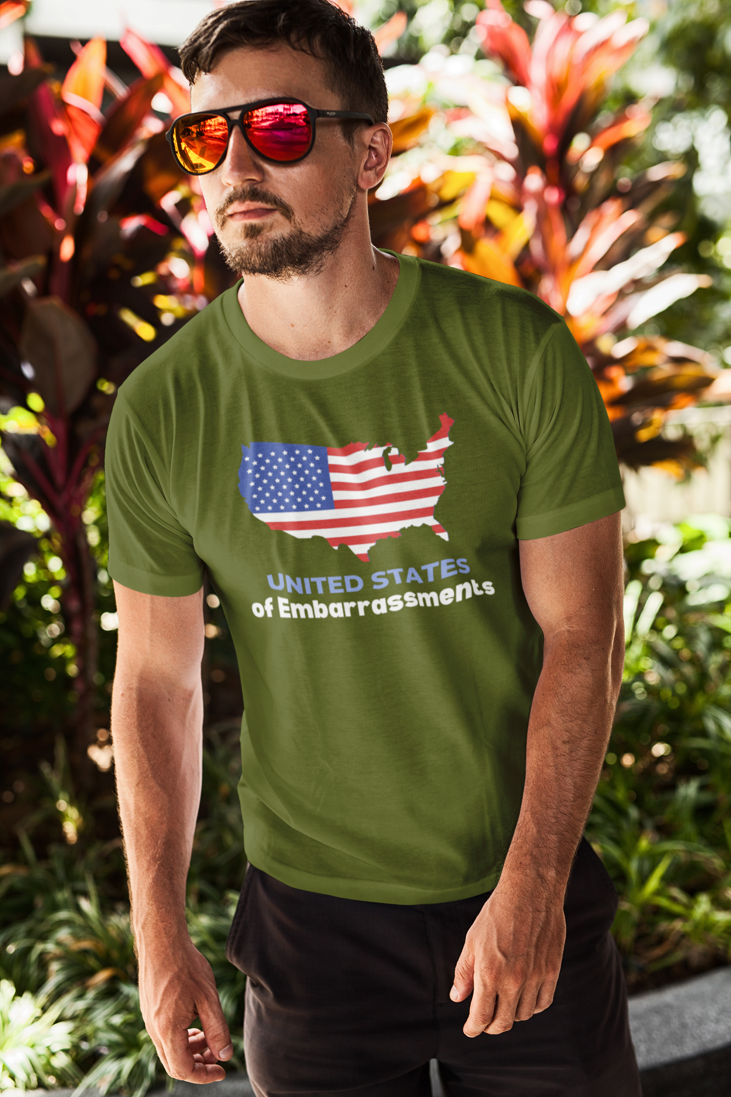 'United States of Embarrassments' | Men's 100% Cotton T-Shirt | Sizes Up To 3XL