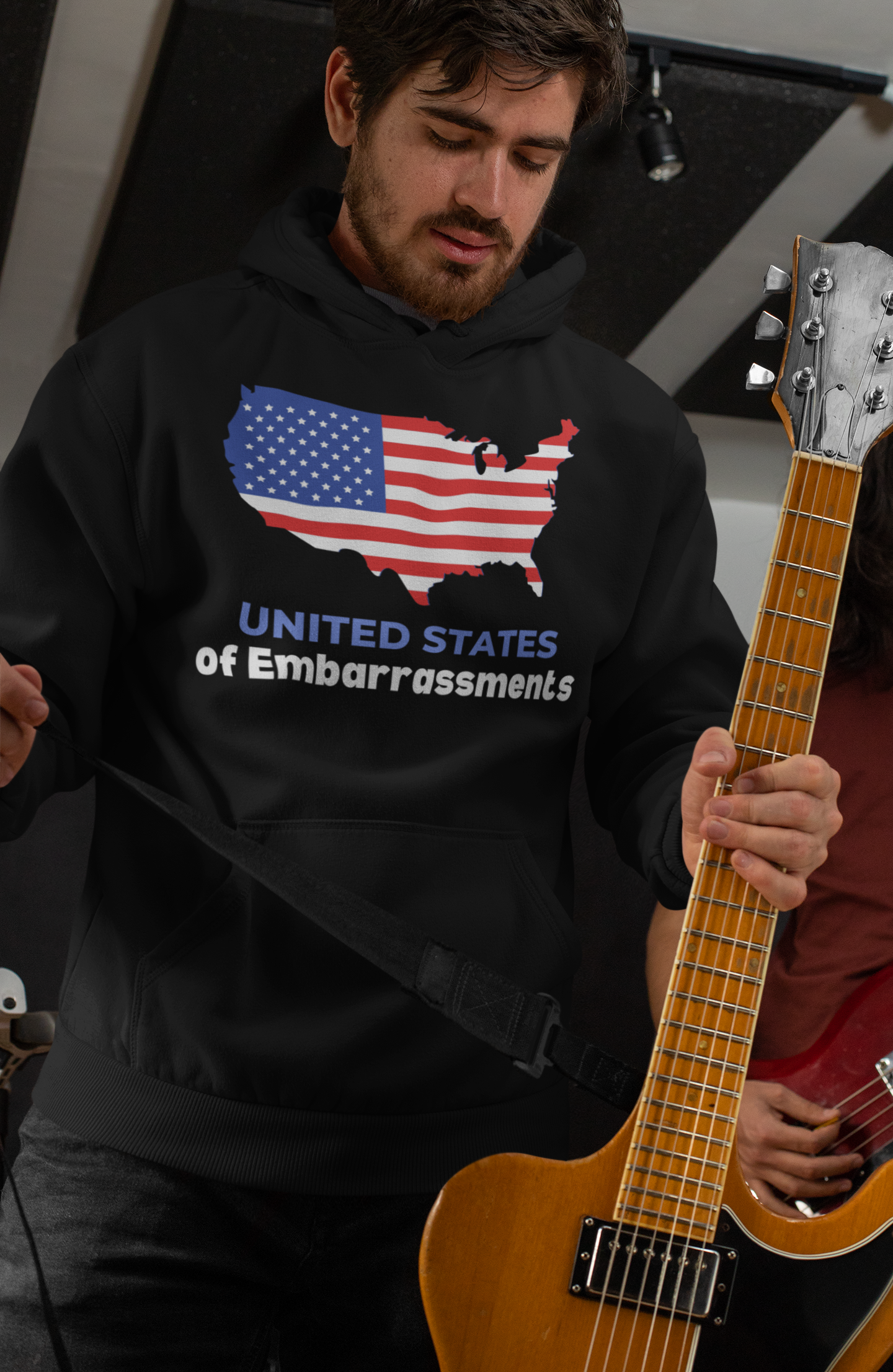 United States of Embarrassments | Men's Luxurious Hooded Sweatshirt | Sizes Up To 5XL