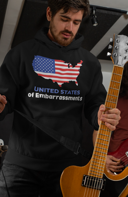 United States of Embarrassments | Men's Luxurious Hooded Sweatshirt | Sizes Up To 5XL