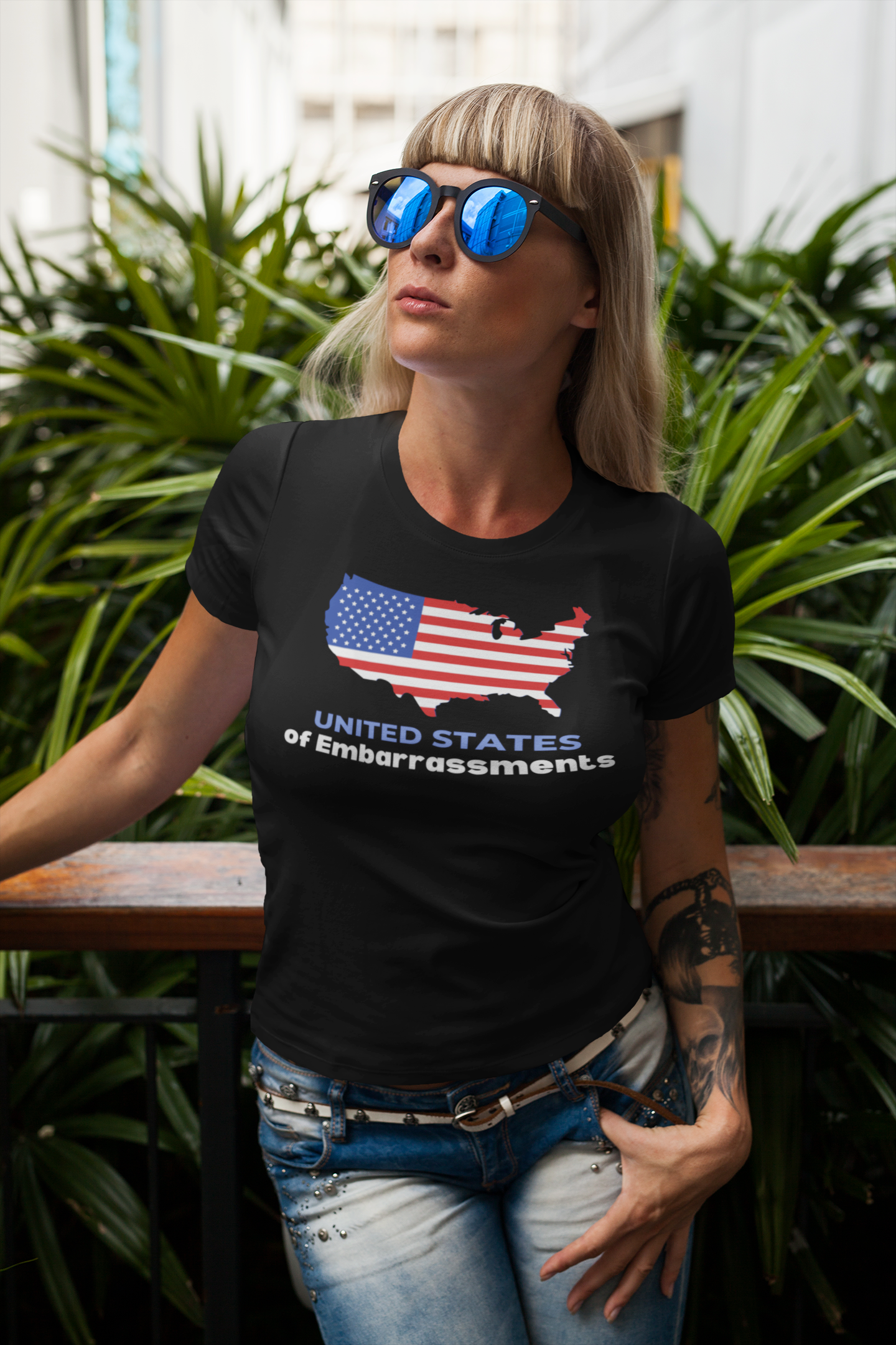 United States of Embarassments | Women's Ulta Cotton T-Shirt | Sizes Up to 5XL