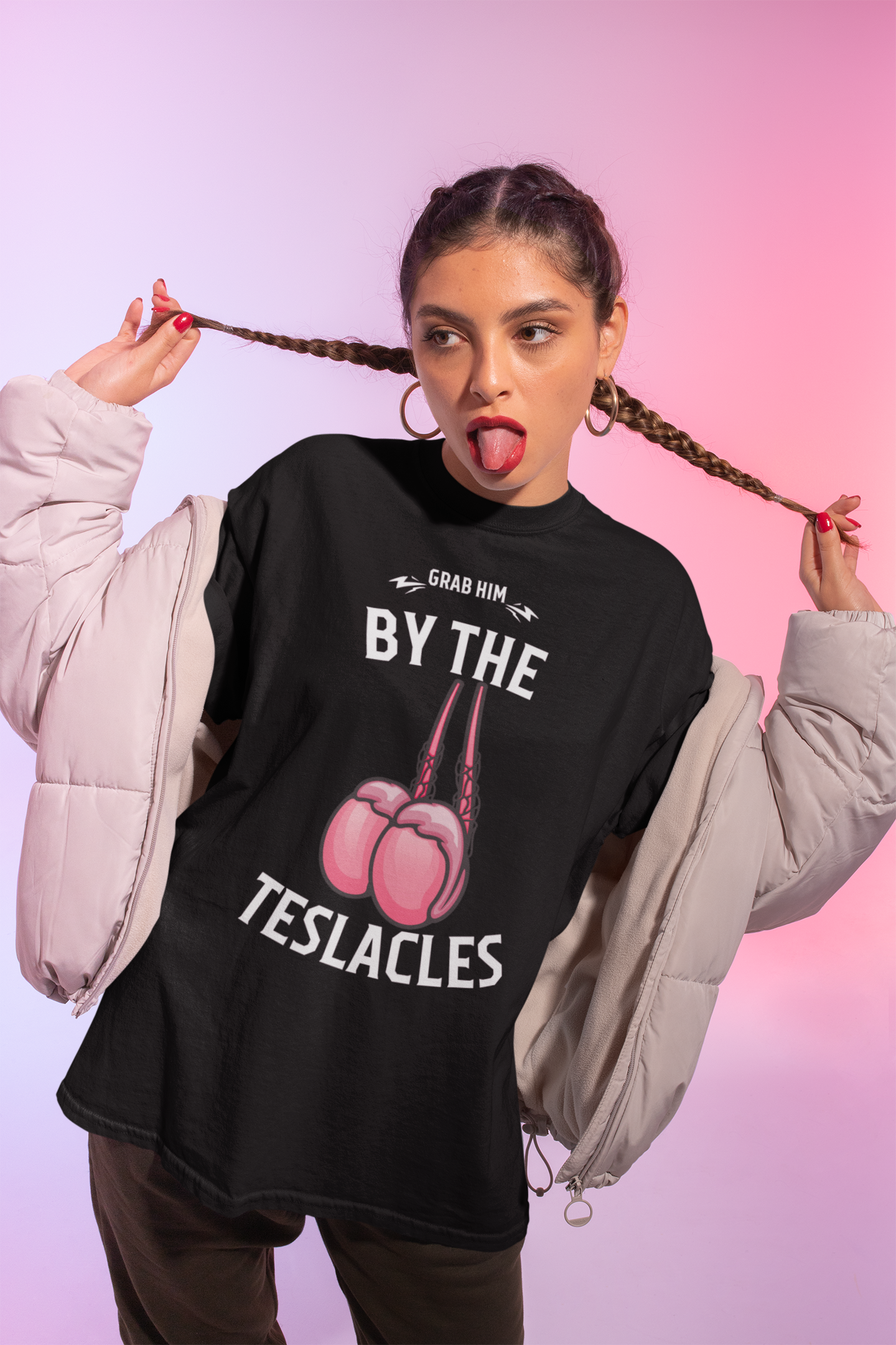 Grab Him by the Teslacles | Women's T-Shirt | Sizes XS to 5XL