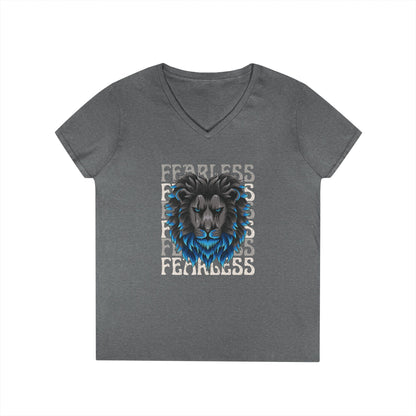 Fearless | Ladies' 100% Cotton V-Neck T-Shirt | Sizes Up To 3XL