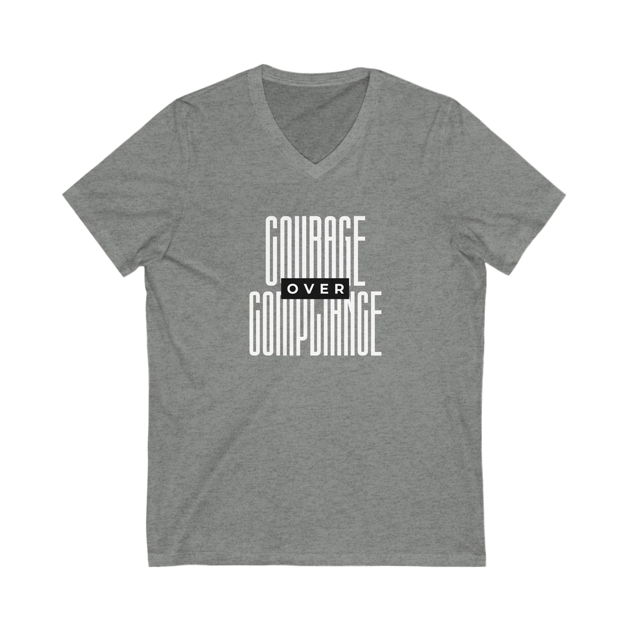 Courage Over Compliance | Men's V-Neck T-Shirt | Sizes Up To 2XL