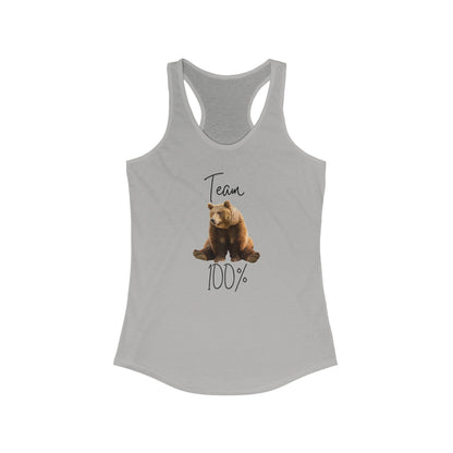 Women's Ideal Racerback Tank | Team Bear 100%