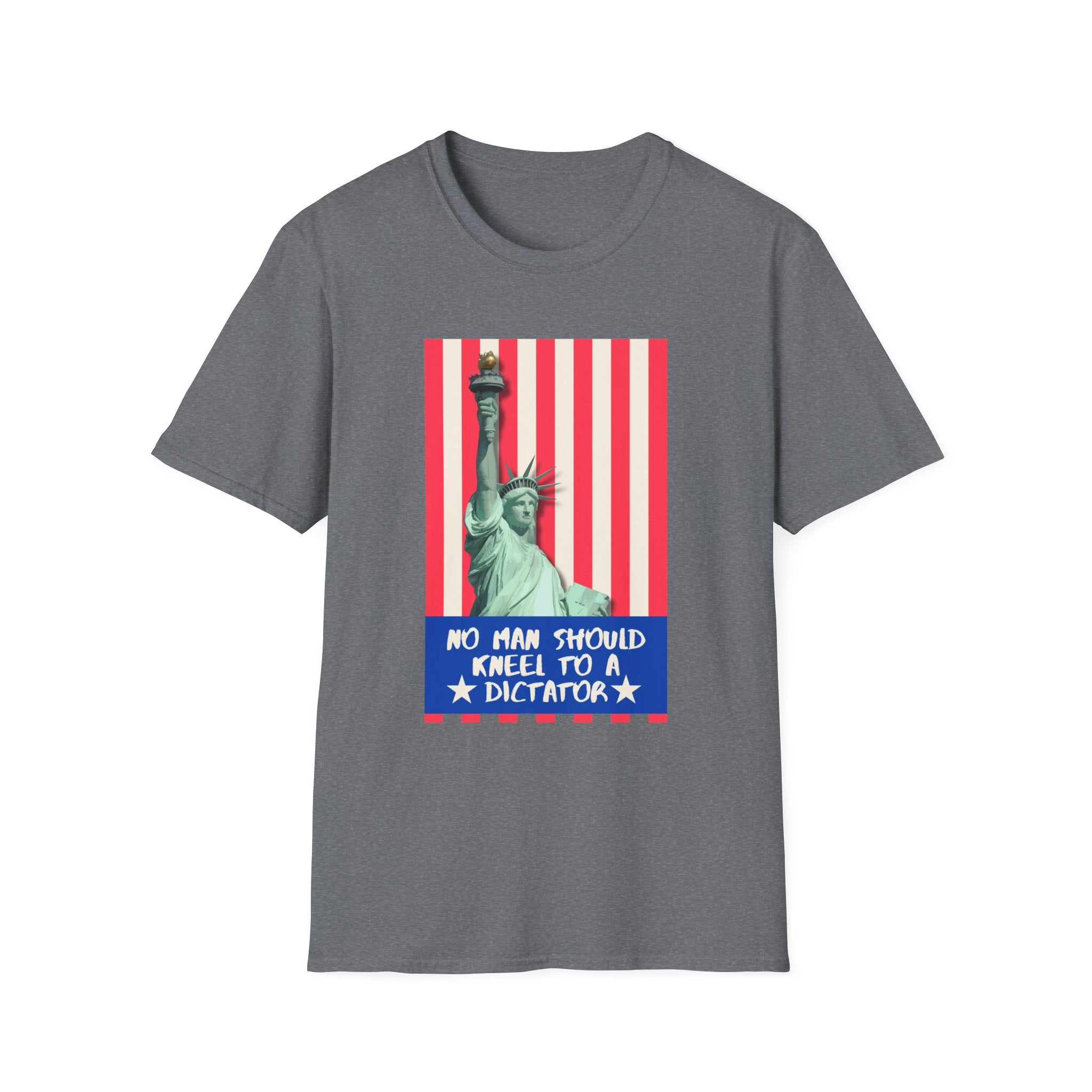 No Man Should Kneel to a Dictator | Men's 100% Cotton T-Shirt | Sizes XS to 5XL