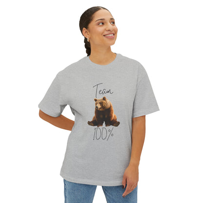 Unisex Oversized Boxy Tee | Team Bear 100%